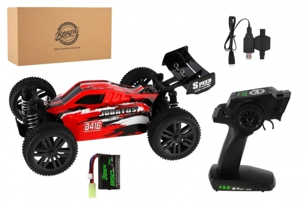 Automobil RC Buggy Bonzai Jubatus terenski 30cm plast 2,4GHz na baterije + 2x dodatni paket u kutiji 40x14x21 – Crvena