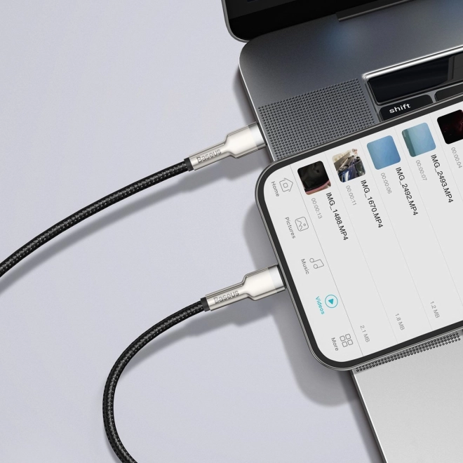 Baseus USB-C na Lightning kabel Cafule 20W, 2m crni