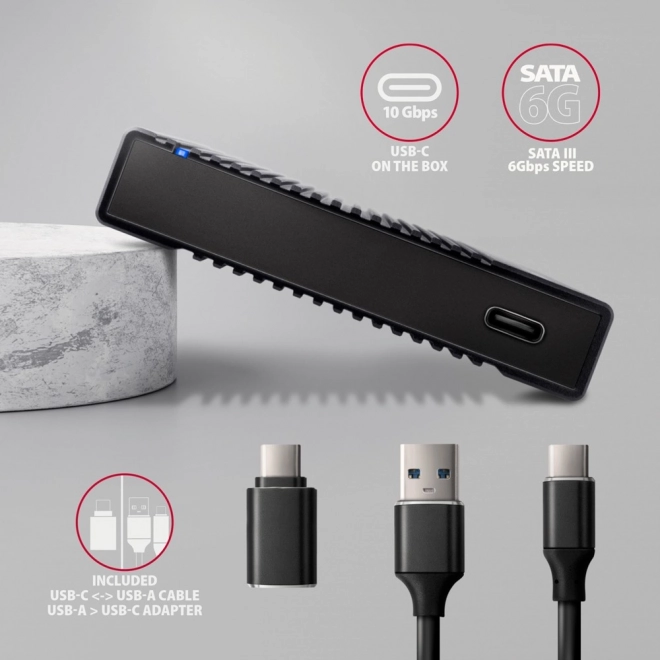 Aluminijsko kućište za vanjske diskove USB3.2 Gen 2 - SATA 6G 2.5" SSD/HDD