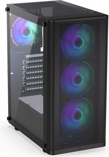 Airflow na maksimum: 7 pozicija + 4× Stratus 120 PWM ARGB