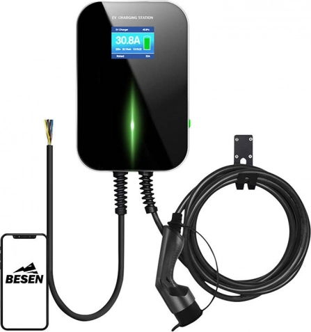 Zidni punjač za električna vozila BESEN BS20 22 kW s aplikacijom