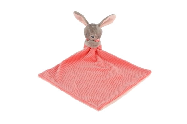Zeko/Zečić za uspavljivanje pliš 25x25cm ružičasti na karti u vrećici 0+