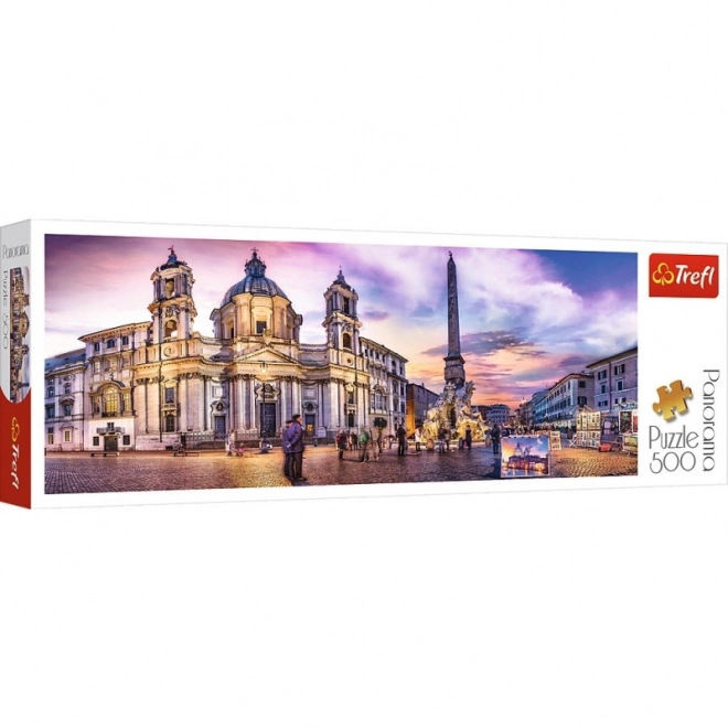 Puzzle 500 dijelova panorama - Piazza Navona, Rim