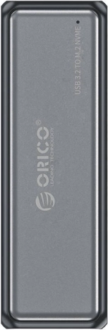 Orico vanjsko kućište za SSD NVMe M.2 10 Gbps s kabelom USB-A/USB-C, sivo