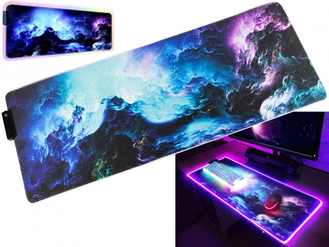Podloga za miš RGB LED XXL