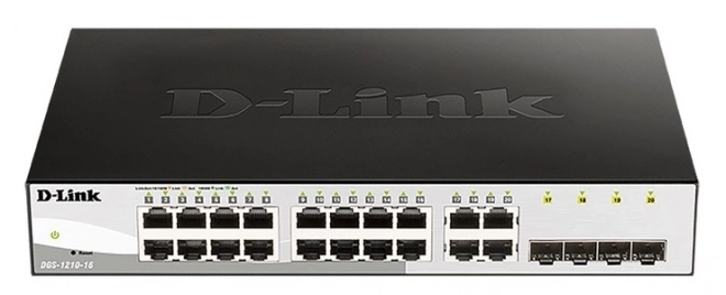 Gigabitni preklopnik D-Link DGS-1210-16 sa 16 GE portova i 4 SFP