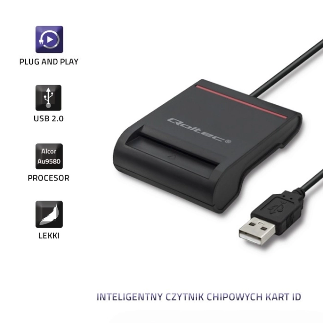 Čitač čipnih ID kartica Qoltec