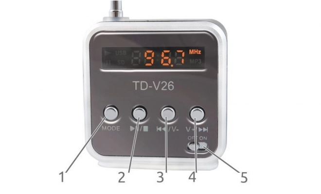 Prijenosni Bluetooth zvučnik s radiom i LCD zaslonom TD-V26