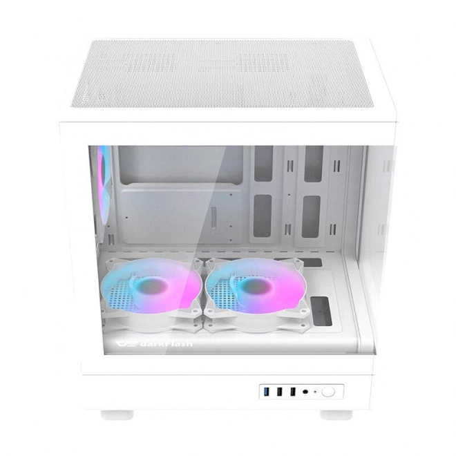 Računalno kućište Darkflash s aRGB ventilatorima bijela