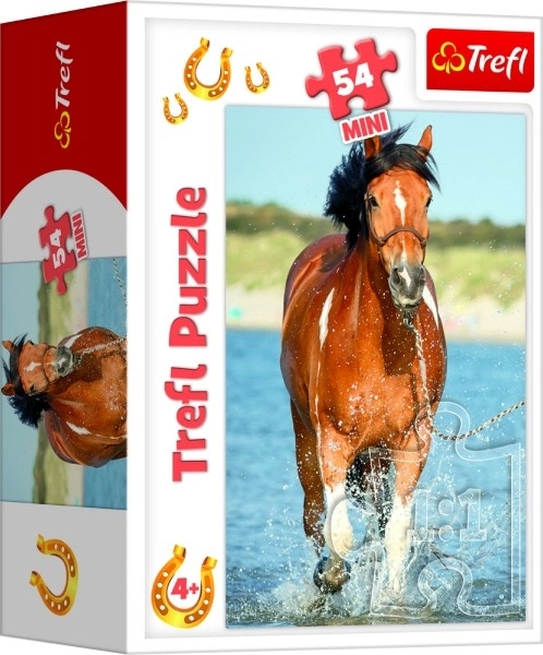 Minipuzzle 54 dijelova Konji 4 vrste u kutiji 9x6,5x4cm