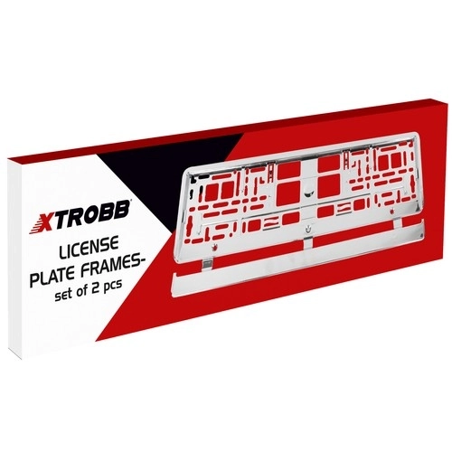 Set 2 srebrnih okvira za registarske pločice XTROBB