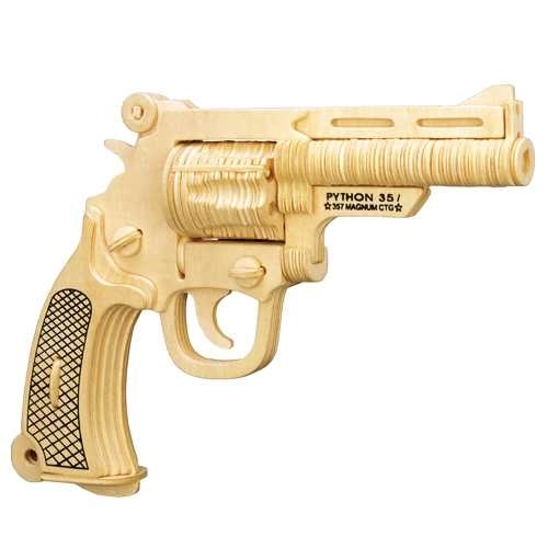 Woodcraft Drvene 3D slagalica pištolj S&W