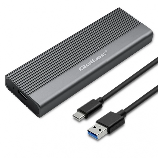 Aluminijski poklopac za disk M.2 SSD SATA NGFF USB-C 2TB Sivi