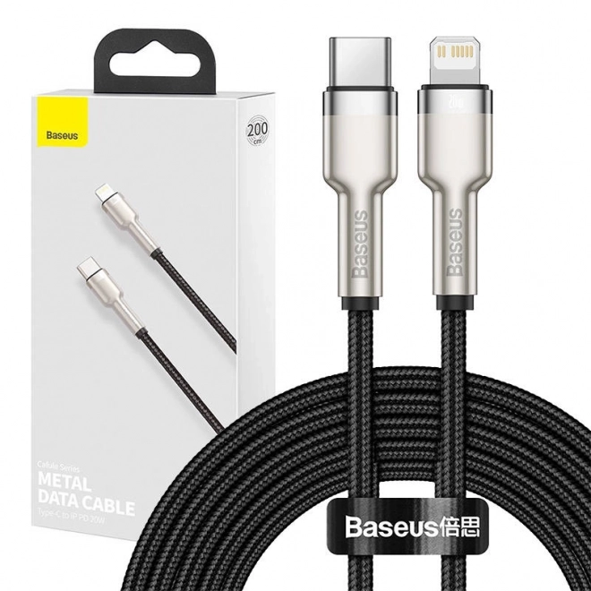 Baseus USB-C na Lightning kabel Cafule 20W, 2m crni