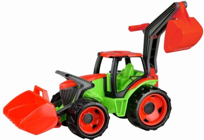Lena traktor s kašikom i bagerom – zeleno‑crveni