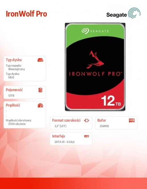Čvrsti disk IronWolf Pro 12TB
