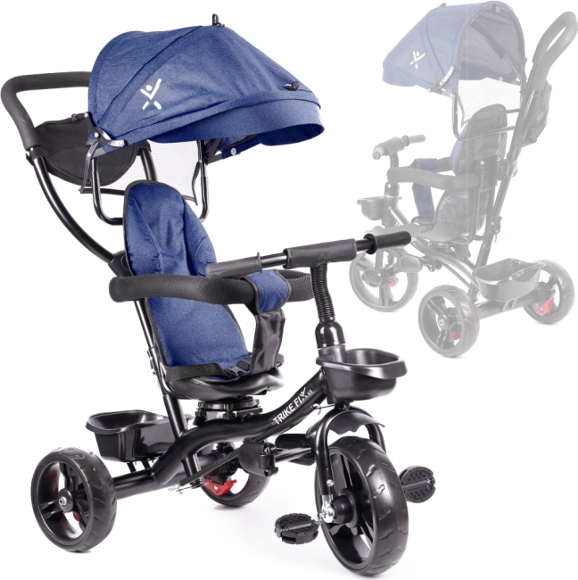 Trokolica Trike Fix Lite 3u1 s okretnim sjedalom 360 i slobodnim hodom – Mornarska