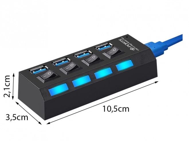 USB hub s 4 USB 3.0 porta