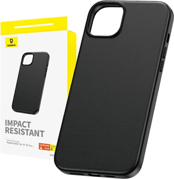 Futrola za iPhone 15 Pro Baseus Fauxther Series crna