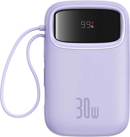 Baseus QPow 2 power banka 10000 mAh 30 W s dvostrukim USB‑C (ljubičasta)