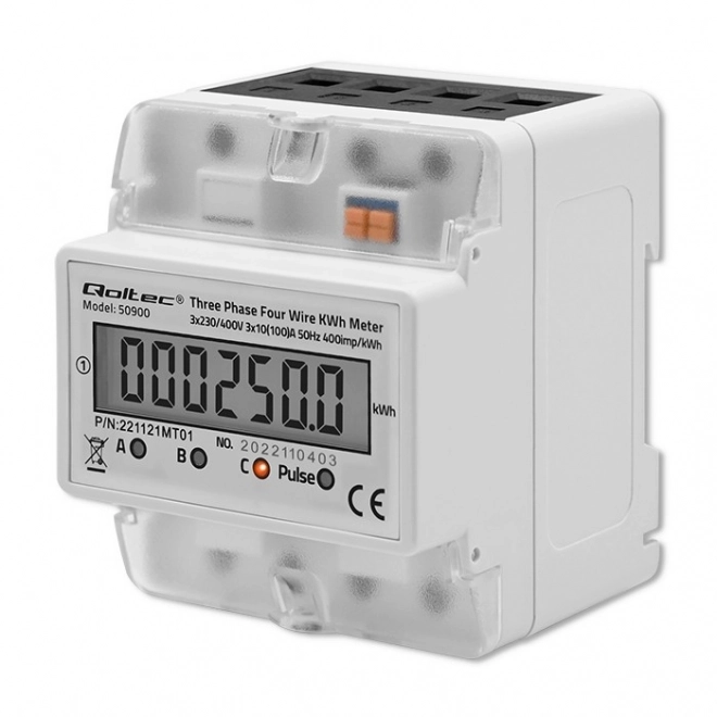 Trofazni elektronički brojač | DIN šina | 400V | LCD | 4P