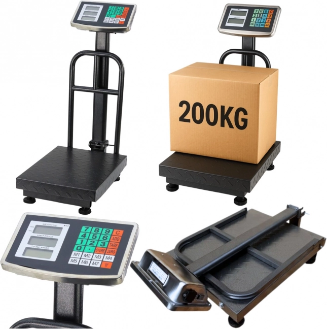 Elektronička platformna vaga 200 kg s LCD zaslonom