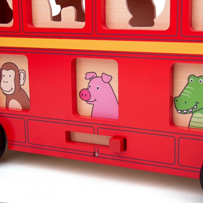 Drveni autobus sa životinjama Bigjigs