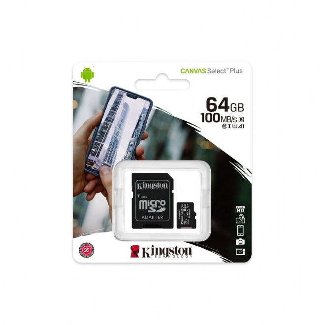 Memorijska kartica MicroSD 64GB Canvas Select Plus 100MB/s adapter