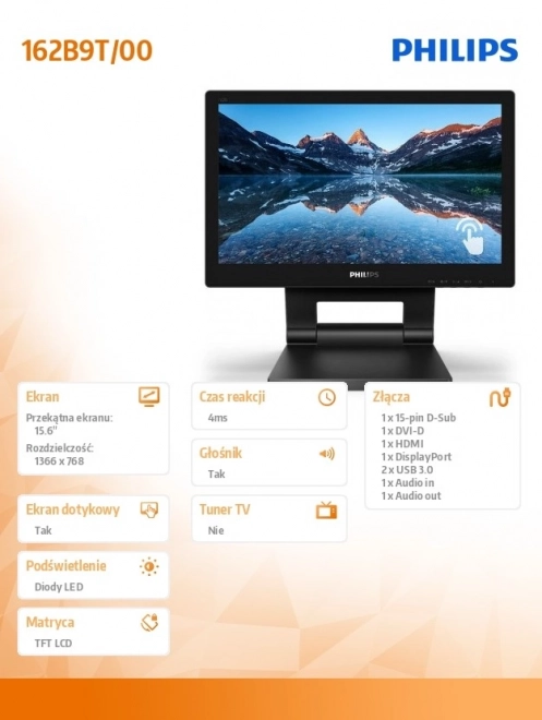 Monitor 15,6" LED zaslon na dodir
