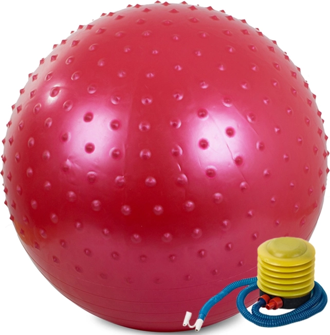 Gimnastička lopta s pumpom crvena