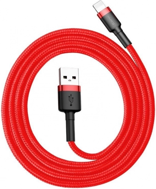 baseus cafule usb–lightning kabel 2 m, crveni