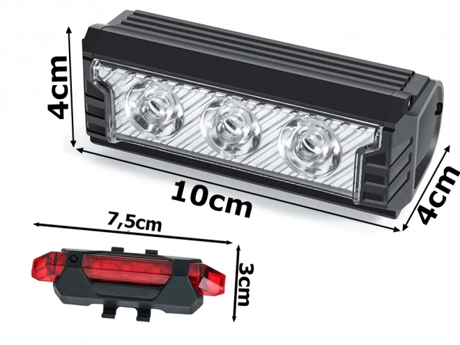Set led svjetala za bicikl s USB punjenjem