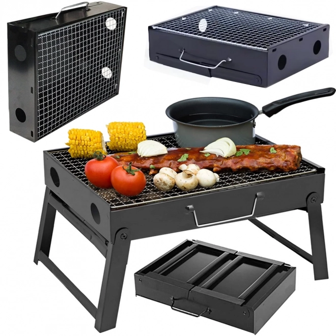 Prijenosni sklopivi roštilj na drveni ugljen za kampiranje i BBQ