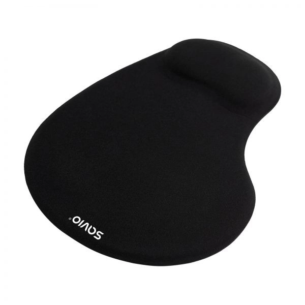 Crna ergonomska podloga za miš SAVIO