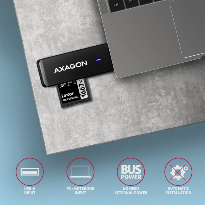 Vanjski čitač kartica USB-A 3.2 Gen 1 AXAGON s podrškom za UHS-I
