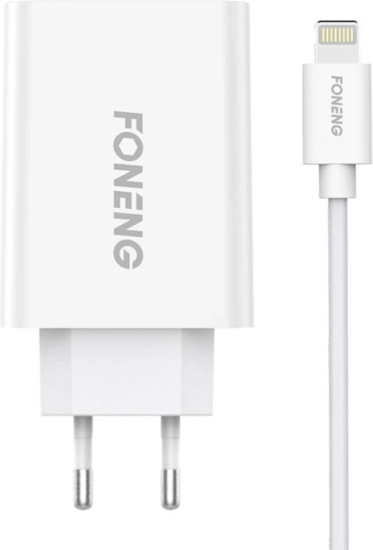 Brzi punjač Foneng s jednim USB priključkom 10,5 W + USB–Lightning kabel