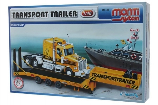 Konstrukcijski set Monti System MS 46 Prikolica za transport Western Star 1:48 u kutiji 32x20,5x7,5cm