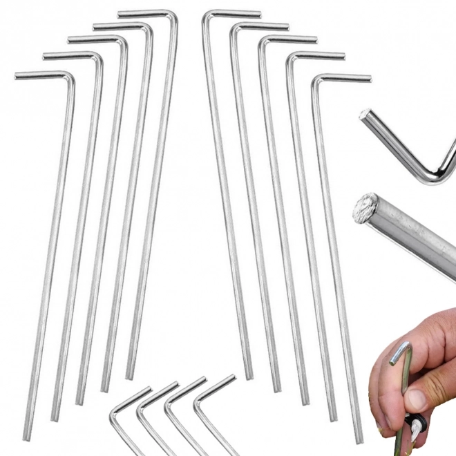 Čelični klinovi za šatore 24 cm 10 komada