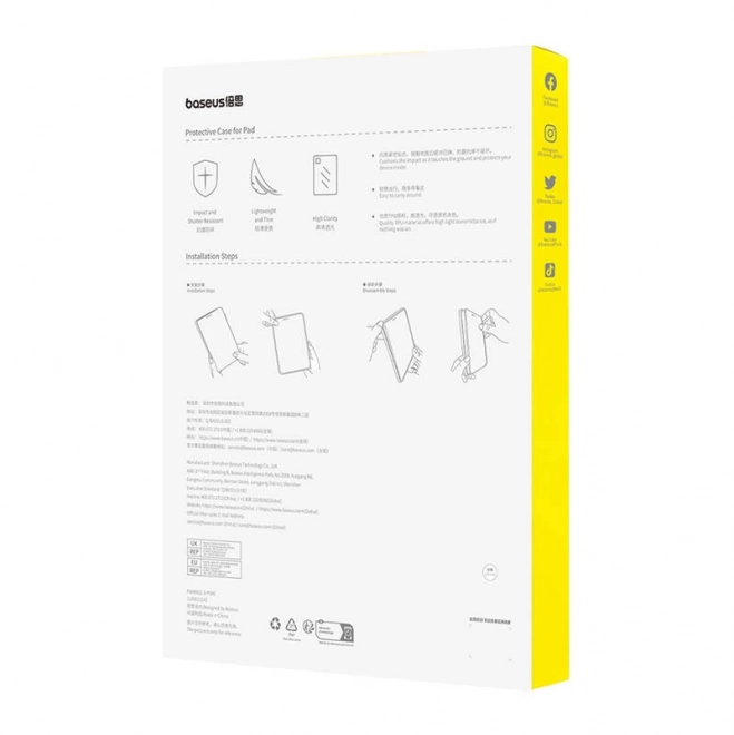 Zaštitna maska Baseus Simple za iPad Air4/Air5 10.9"/iPad Pro 11" (prozirna)