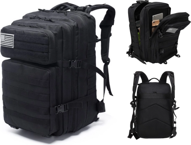 Taktički vojni ruksak 40–60 l crni