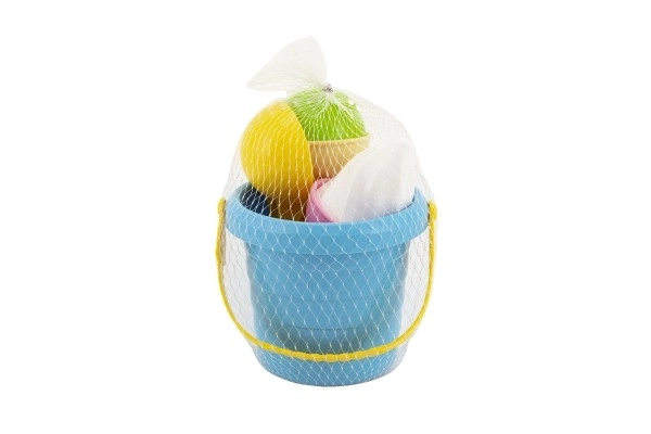 Set za pijesak plastična kanta + kalupi za sladoled u mreži 12x17x12cm 12m+