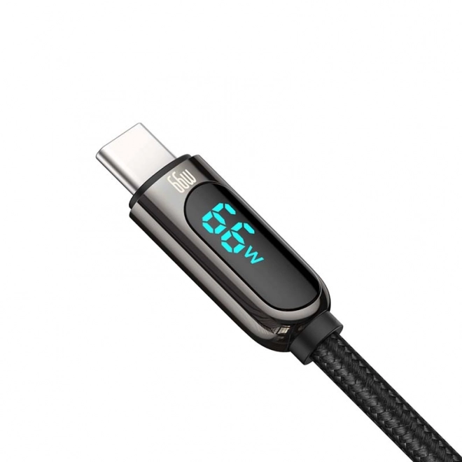 Baseus Kabel za prikaz USB na Type-C, 66W, 2 m (crni)