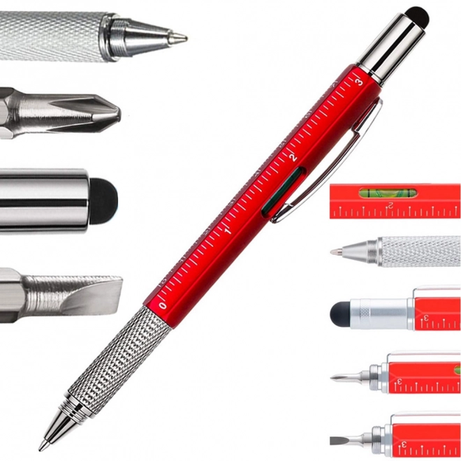 Multifunkcionalna olovka multitool 6u1 s libelom