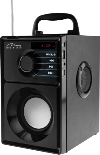 Prijenosni zvučnik MEDIA‑TECH boombox silver s Bluetoothom 5.1 i FM radiom