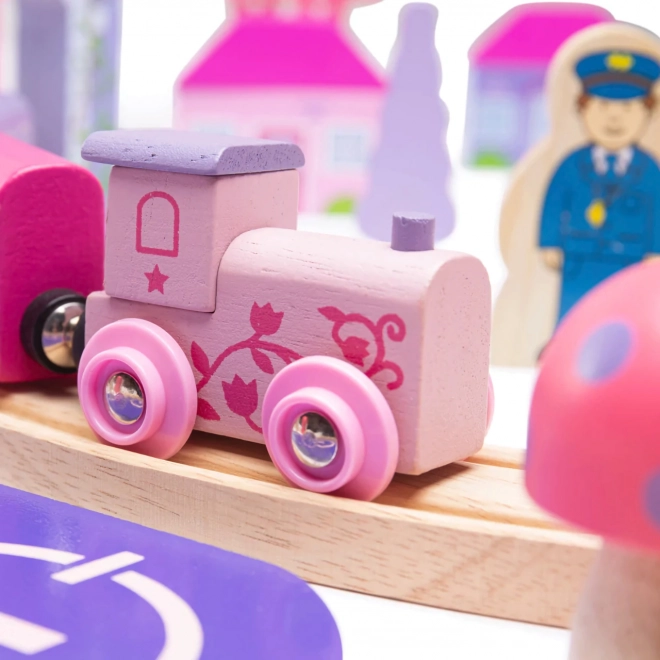 Bigjigs Rail Drvena velika vlakić-pruga princeze