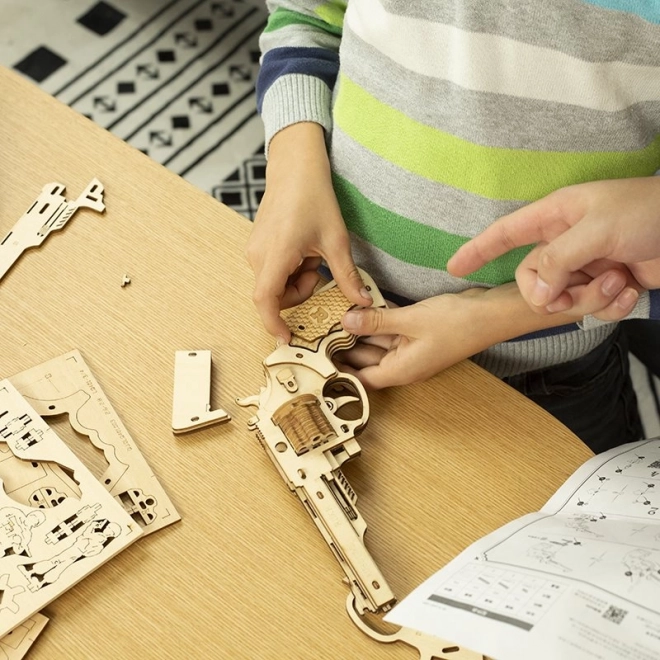 RoboTime 3D drvene mehaničke puzzle Revolver Corsac
