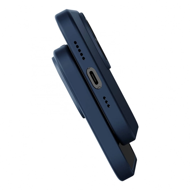 Magnetni futrola i set kaljenog stakla za iPhone 14 Plus - Baseus Liquid Silica plava