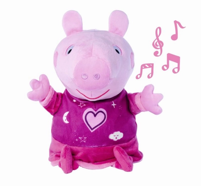 Peppa Pig 2u1 plišani jastučić za uspavljivanje, svira + svjetlo, ružičasti, 25 cm