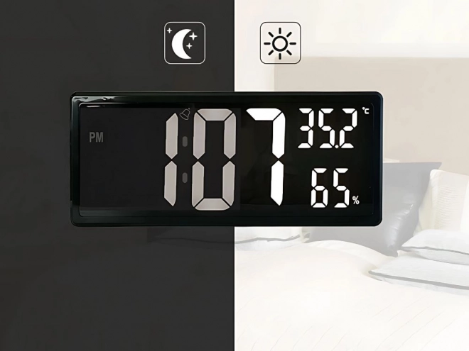 Digitalni sat s LED zaslonom i funkcijom mjerenja temperature i vlažnosti