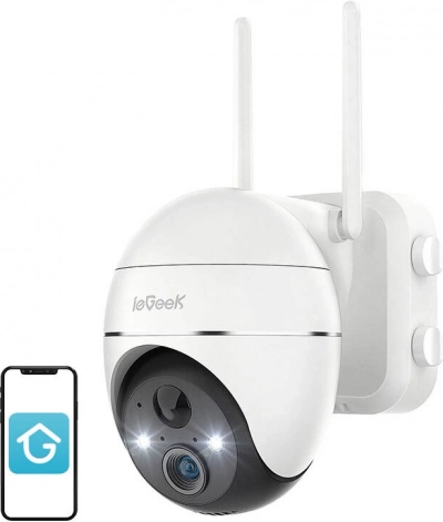 bežična vanjska Wi‑Fi kamera 3MP ieGeek ZS-GX1S bijela 5200 mAh